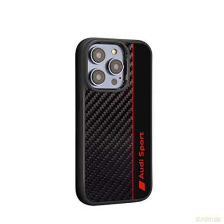 Etui Audi Carbon Fiber Stripe na iPhone 14 Pro - czarne