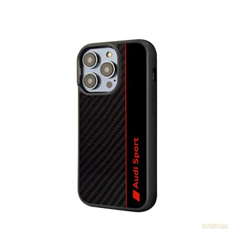 Etui Audi Carbon Fiber Stripe na iPhone 14 Pro - czarne