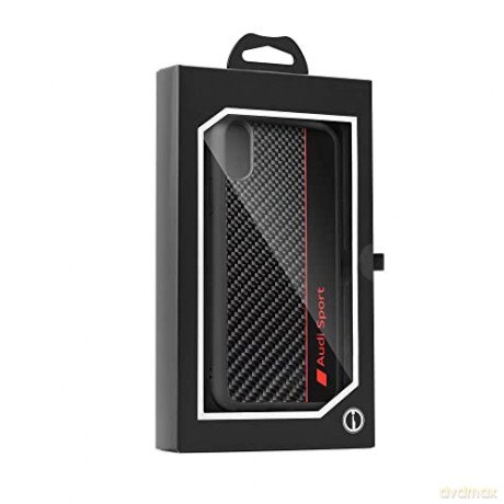 Etui Audi Carbon Fiber Stripe na iPhone 14 Pro - czarne