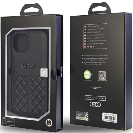 Etui Audi Genuine Leather na iPhone 14 - czarne