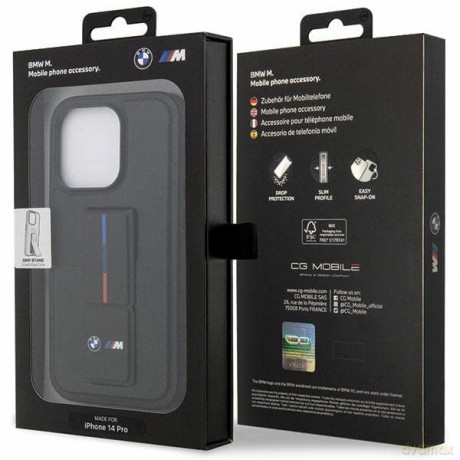 Etui BMW Grip Hot Stamp na iPhone 14 Pro - czarne