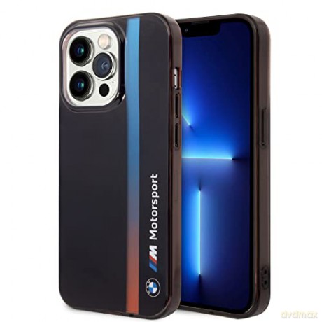 Etui BMW IML Tricolor Stripe na iPhone 14 Pro - czarne