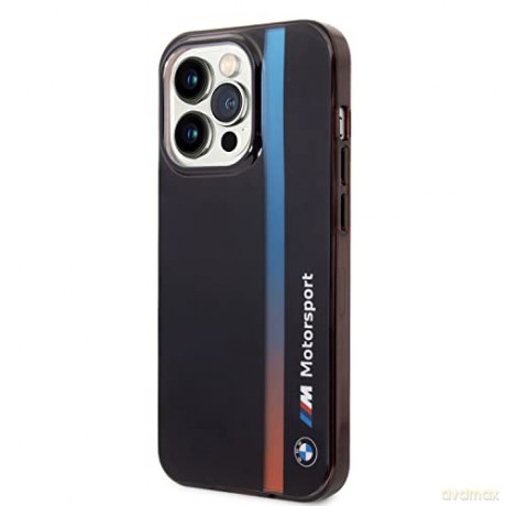 Etui BMW IML Tricolor Stripe na iPhone 14 Pro - czarne