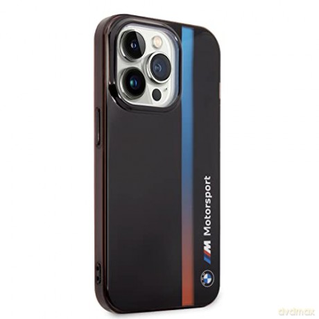 Etui BMW IML Tricolor Stripe na iPhone 14 Pro - czarne