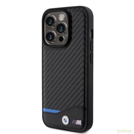 Etui BMW Leather Carbon na iPhone 13 - czarne