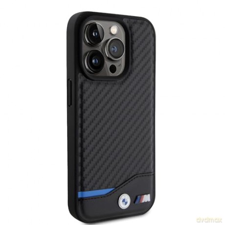 Etui BMW Leather Carbon na iPhone 13 - czarne
