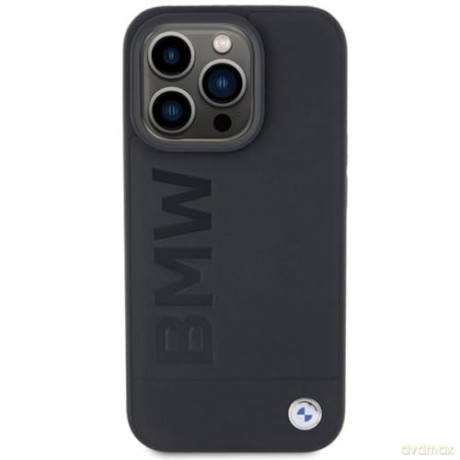 Etui BMW MagSafe Leather Hot Stamp na iPhone 15 Plus - czarne