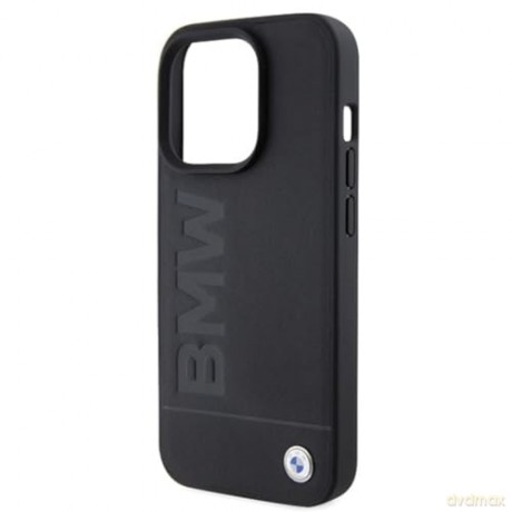 Etui BMW MagSafe Leather Hot Stamp na iPhone 15 Plus - czarne