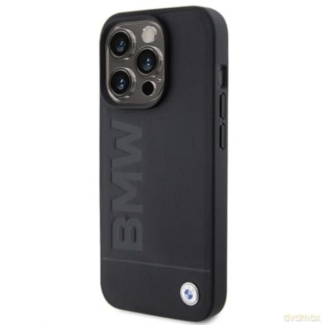Etui BMW MagSafe Leather Hot Stamp na iPhone 15 Pro - czarne