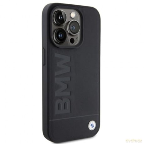 Etui BMW MagSafe Leather Hot Stamp na iPhone 15 Pro - czarne