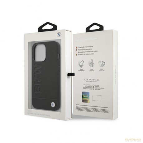 Etui BMW Signature Logo Imprint na iPhone 13 Pro Max - czarne