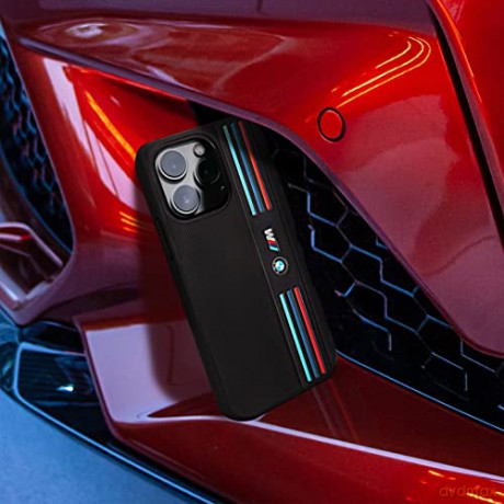 Etui BMW Tricolor M Collection na iPhone 14 Pro - czarne