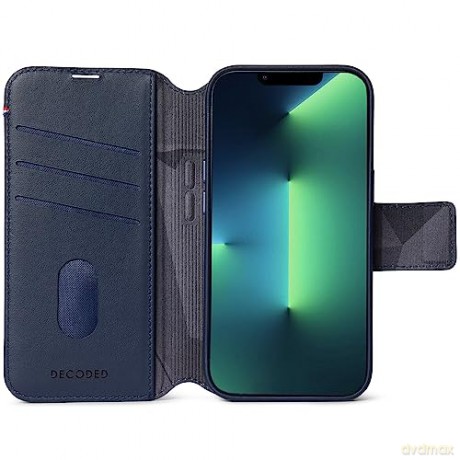 Etui Decoded Detachable Wallet Case skórzane z MagSafe do iPhone 14 Plus - granatowe