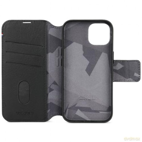 Etui Decoded Detachable Wallet Case skórzane z MagSafe do iPhone 15 - czarne