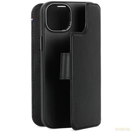 Etui Decoded Detachable Wallet Case skórzane z MagSafe do iPhone 15 Plus - czarne