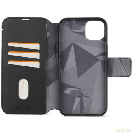 Etui Decoded Detachable Wallet Case skórzane z MagSafe do iPhone 15 Plus - czarne
