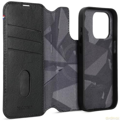 Etui Decoded Detachable Wallet Case skórzane z MagSafe do iPhone 15 Pro - czarne