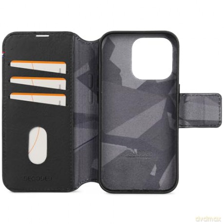 Etui Decoded Detachable Wallet Case skórzane z MagSafe do iPhone 15 Pro - czarne