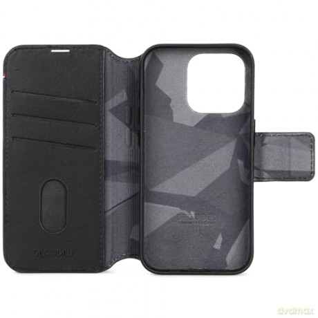 Etui Decoded Detachable Wallet Case skórzane z MagSafe do iPhone 15 Pro - czarne