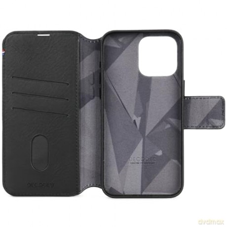 Etui Decoded Detachable Wallet Case skórzane z MagSafe do iPhone 15 Pro Max - czarne