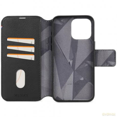 Etui Decoded Detachable Wallet Case skórzane z MagSafe do iPhone 15 Pro Max - czarne
