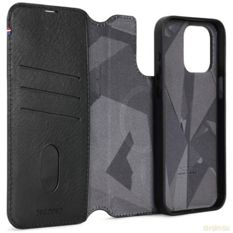 Etui Decoded Detachable Wallet Case skórzane z MagSafe do iPhone 15 Pro Max - czarne