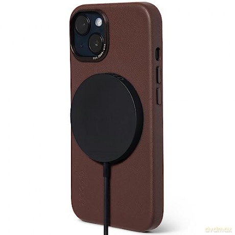 Etui Decoded Leather Back Cover skórzane z MagSafe do iPhone 14 Plus - brązowe