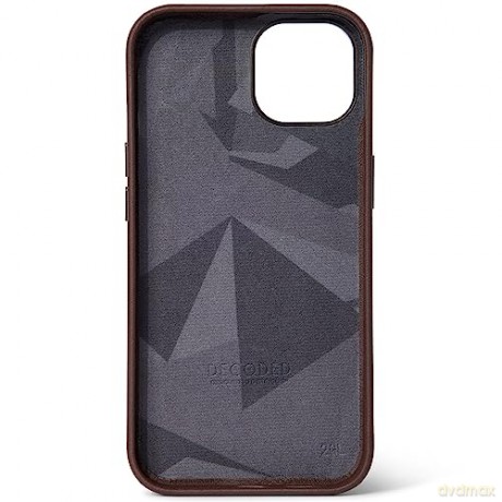Etui Decoded Leather Back Cover skórzane z MagSafe do iPhone 14 Plus - brązowe