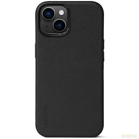 Etui Decoded Leather Back Cover skórzane z MagSafe do iPhone 14 Plus - czarne