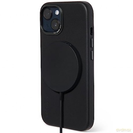 Etui Decoded Leather Back Cover skórzane z MagSafe do iPhone 14 Plus - czarne