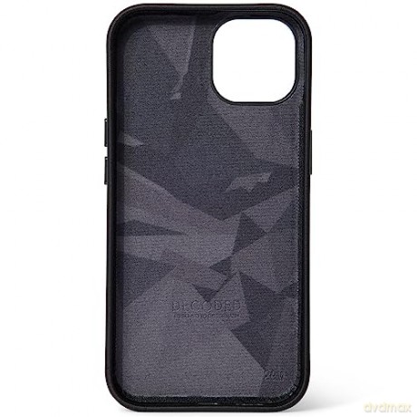 Etui Decoded Leather Back Cover skórzane z MagSafe do iPhone 14 Plus - czarne