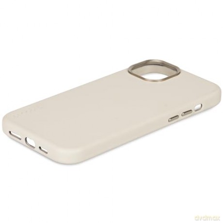 Etui Decoded Leather Back Cover skórzane z MagSafe do iPhone 15 - beżowe