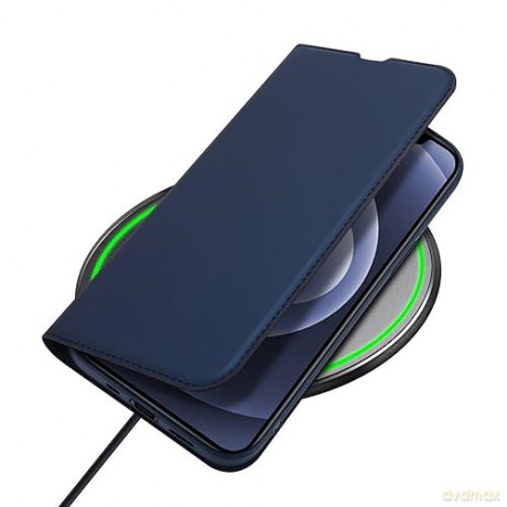 Etui do iPhone 15 Plus pokrowiec z klapką i portfelem Dux Ducis Skin Pro - niebieskie