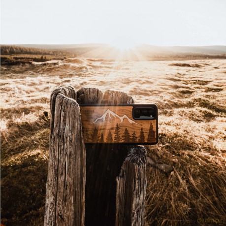 Etui drewniane na iPhone 13 Pro Max Bewood Góry Imbuia
