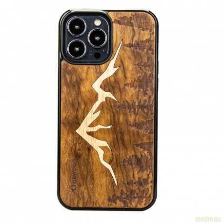 Etui drewniane na iPhone 13 Pro Max Bewood Góry Imbuia