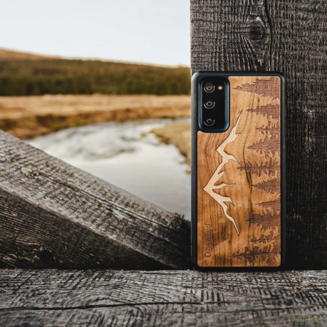 Etui drewniane na iPhone 13 Pro Max Bewood Góry Imbuia