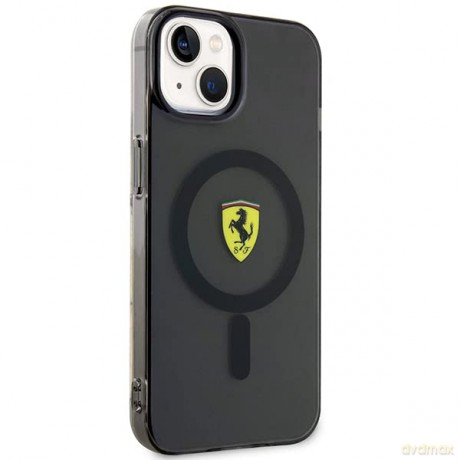 Etui Ferrari Translucent MagSafe na iPhone 14 - czarne