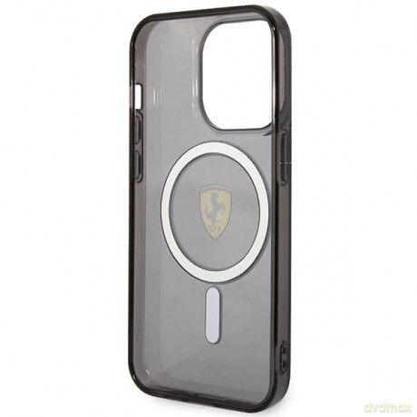 Etui Ferrari Translucent MagSafe na iPhone 14 Pro - czarne