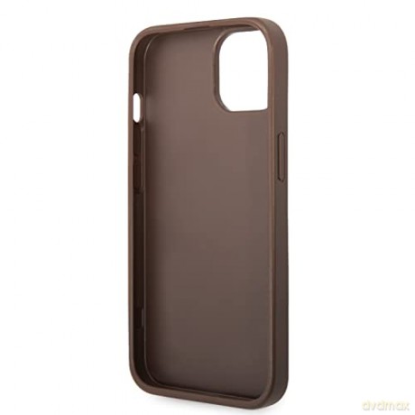 Etui Guess 4G Big Metal Logo do iPhone 15 - brązowe