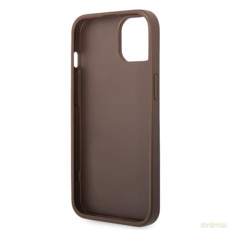 Etui Guess 4G Big Metal Logo do iPhone 15 Plus - brązowe