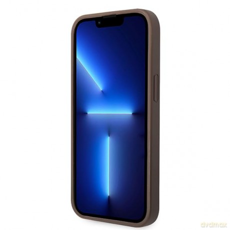 Etui Guess 4G Big Metal Logo do iPhone 15 Plus - brązowe