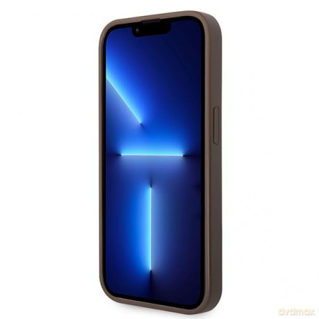 Etui Guess 4G Big Metal Logo do iPhone 15 Pro - brązowe