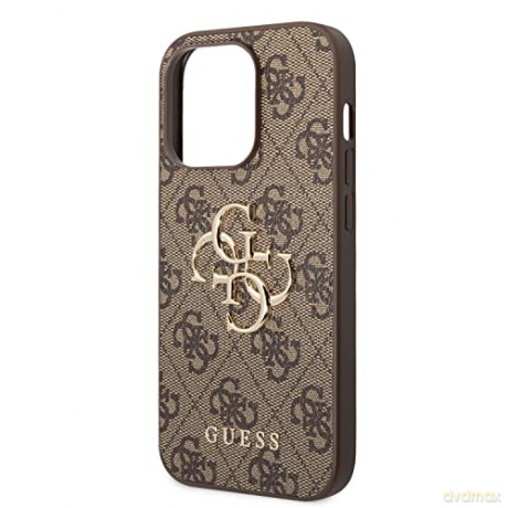 Etui Guess 4G Big Metal Logo do iPhone 15 Pro Max - brązowe