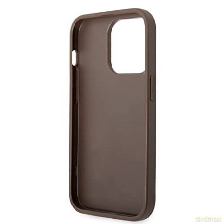 Etui Guess 4G Big Metal Logo do iPhone 15 Pro Max - brązowe