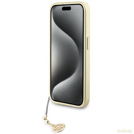 Etui Guess 4G Charms Collection do iPhone 15 Pro Max - brązowe