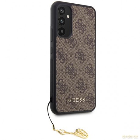 Etui Guess 4G Charms Collection na Samsung Galaxy A34 5G - brązowe