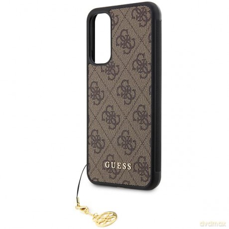 Etui Guess 4G Charms Collection na Samsung Galaxy A34 5G - brązowe