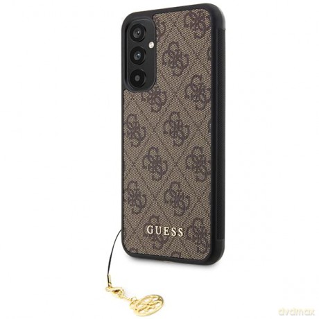 Etui Guess 4G Charms Collection na Samsung Galaxy A34 5G - brązowe