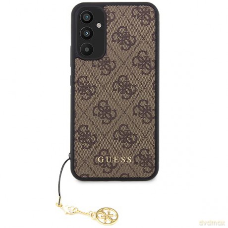 Etui Guess 4G Charms Collection na Samsung Galaxy A34 5G - brązowe