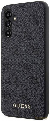 Etui Guess 4G Metal Gold Logo na Samsung Galaxy A14 - szare